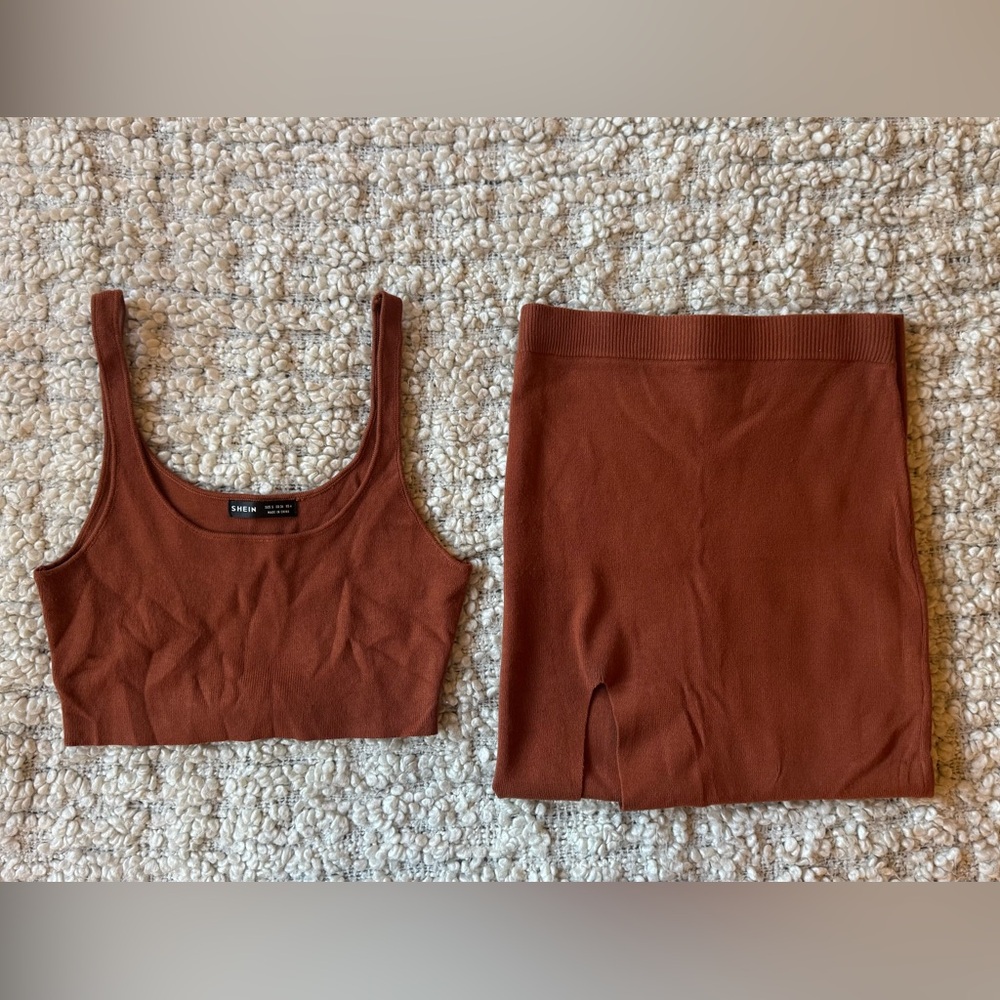 Rust Skirt Set